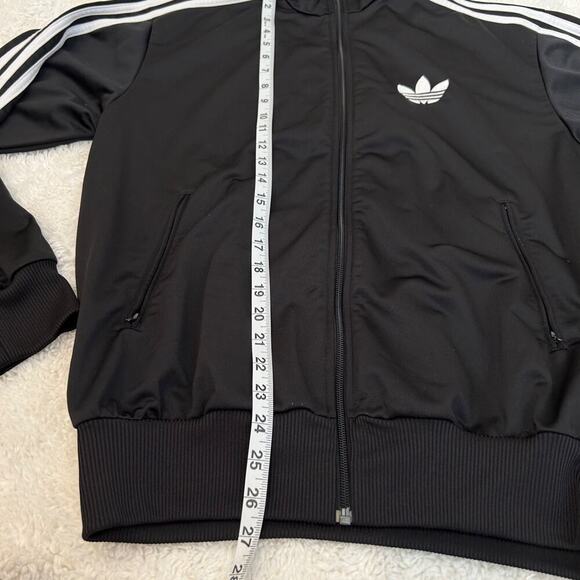 Vintage Unisex Adidas Tracksuit Medium Lined Jacket Black White 3‎ Stripe - Picture 4 of 5